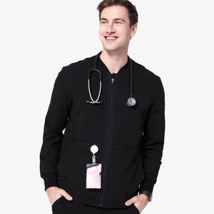 Figs Zapote Scrub Jacket - Black - M